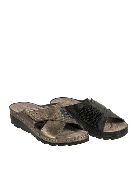 Women's Flat Sandals Anatomic in Black Color