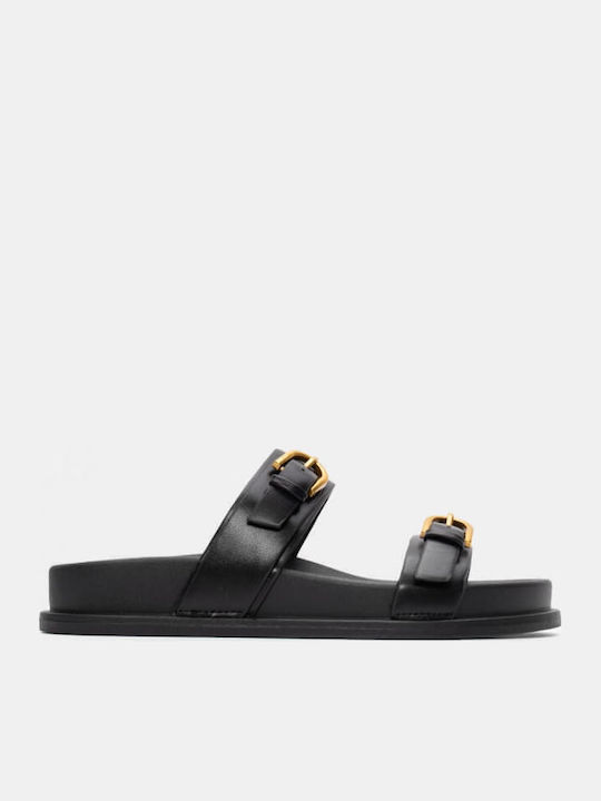 Women's Flat Sandals Flatforms in Black Color