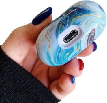 Suport cu cârlig în culoarea Albastru pentru Apple AirPods 1 / AirPods 2