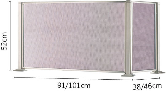 Zogometal Metallic Fireplace Screen with 2 Panels 91x38x52cm Oro Matt