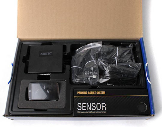 Keetec Sistem de Parcare Auto Partea din spate cu Ecran / Buzzer și 8 Senzori 18.8mm în Culoare Negru