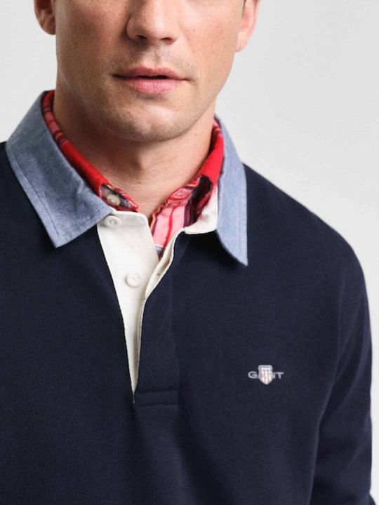 Gant Heavy Polo Μπλούζα Μπλε