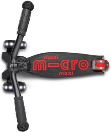 Micro Παιδικό Πατίνι Deluxe Pro Led Τρίτροχο για 5+ Ετών Black Red