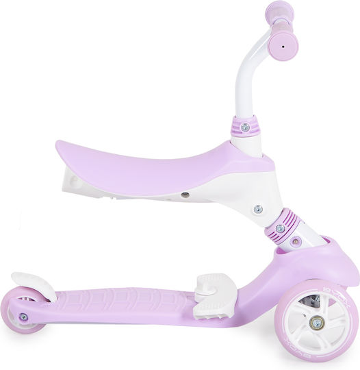 Byox Scuter Copii Tristar 3 Roți Cu Scaun Pentru 3+ Ani Lila