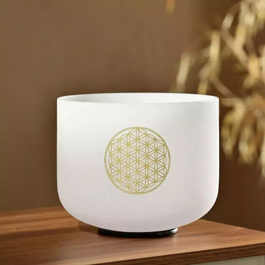 Кристална Чанта За Съхранение На Singing Bowl Нота F Crystal Singing Bowl Цвете Живот