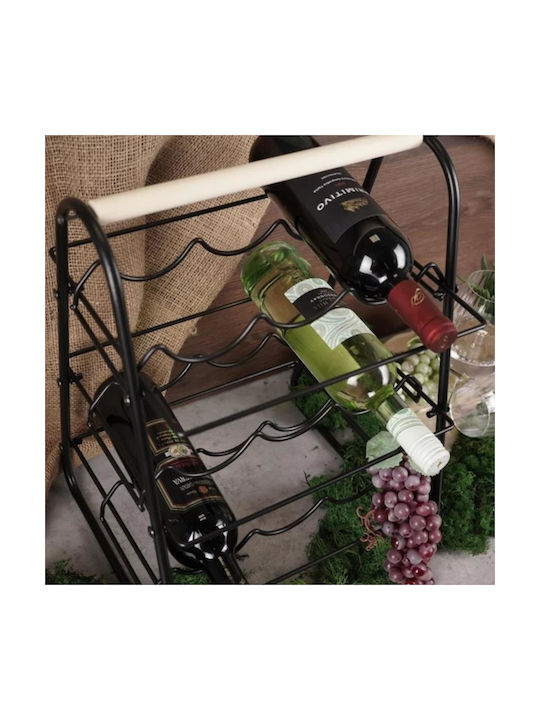 Next Free Standing Metallic Wine Cabinet Black 48cm
