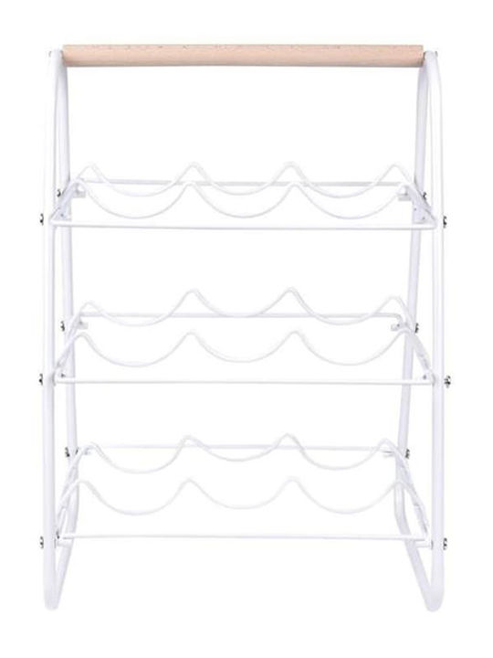 Next Free Standing Metallic Wine Cabinet White 48cm