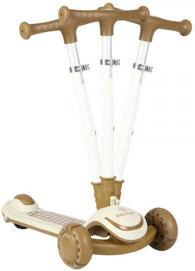 Bebe Stars Kids Scooter Foldable X-Ride 3-Wheel for 3+ Years Beige