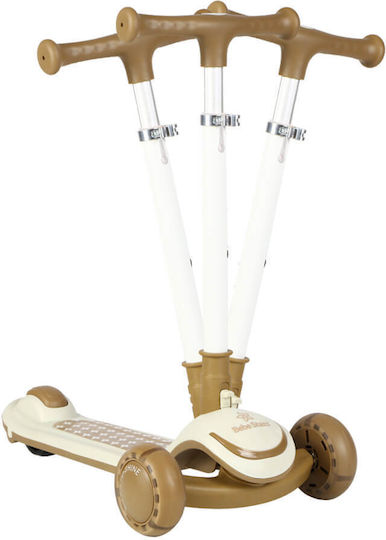 Bebe Stars Kids Scooter Foldable X-Ride 3-Wheel for 3+ Years Beige