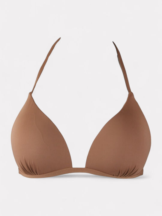 Set Bikini 3 Pieces with Removable Padding Brown Multicolored