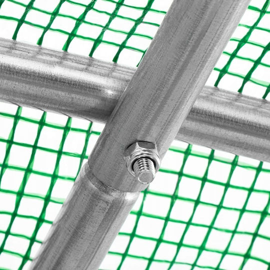Seră Tunel Tip Cadru Metalic 300x600cm 13 Ferestre Verde 18 Mp
