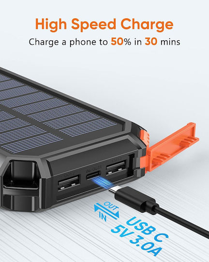Baterie Externă Solară 26800mAh Încărcare Rapidă