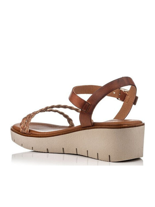 Damenplattformen Tabac Braun