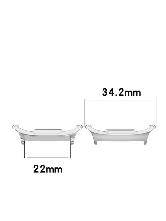 Samsung Galaxy Watch Ultra 47mm 1 Paar 22mm Metallisches Uhrenarmband Zinklegierung Silber