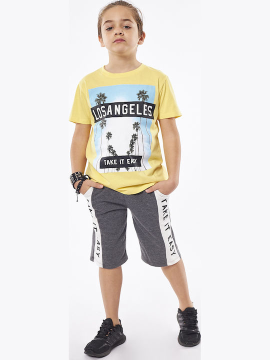 Kids' Set with Shorts Summer 2pcs Yellow