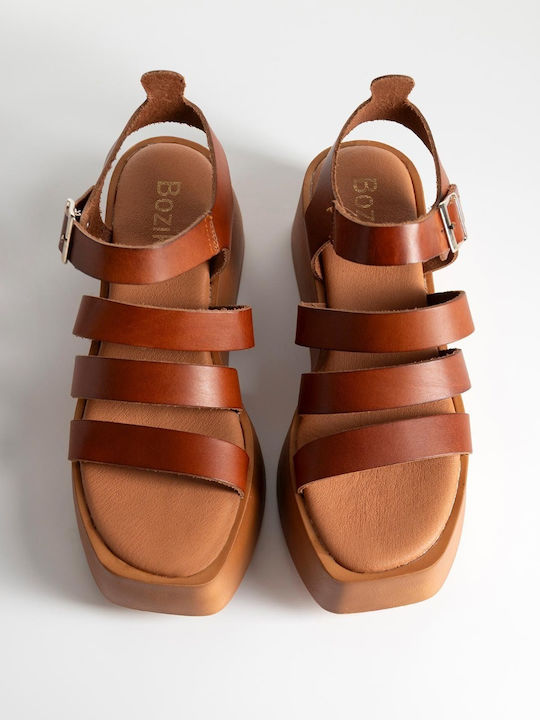 Flatforms Bozikis Λουράκια & Μαλακή Σόλα Γυναικεία 237 Δ Ταμπα Δέρμα