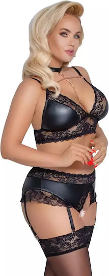 Cottelli Collection Sexy Σετ Εσωρούχων με Δαντέλα Ροζ