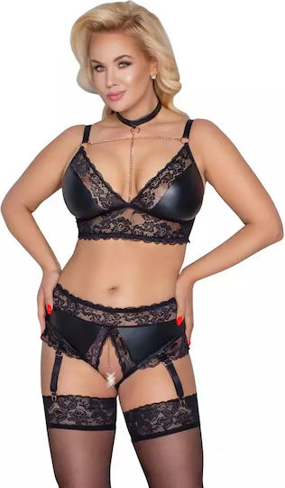 Cottelli Collection Sexy Σετ Εσωρούχων με Δαντέλα Ροζ