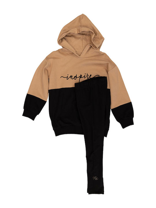 Kinder-Set mit Leggings Winter 2Stück Beige