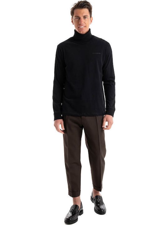 Langarm Herrenbluse Schwarz