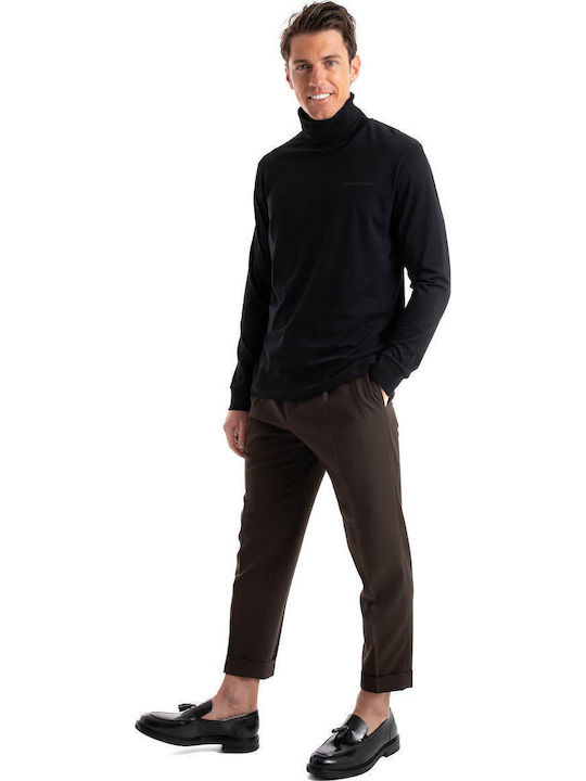Langarm Herrenbluse Schwarz