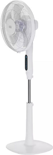 Black & Decker Pedestal Fan 24W With Remote Control White