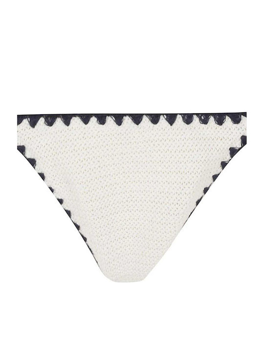 Marielle Bikini Slip με Κορδονάκια White