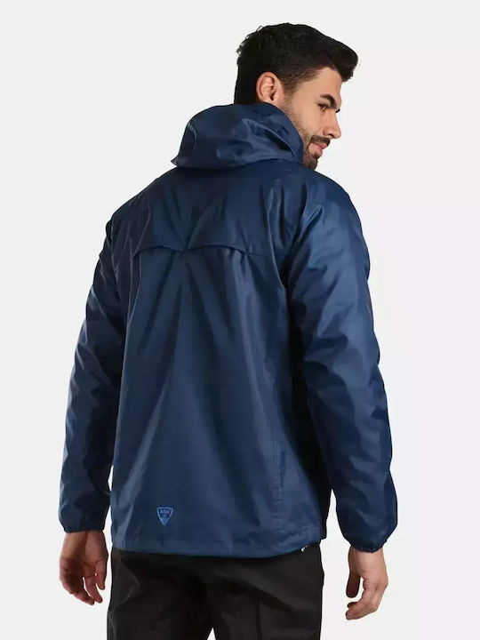Μπουφάν Αδιάβροχο και Αντιανεμικό Dark Blue