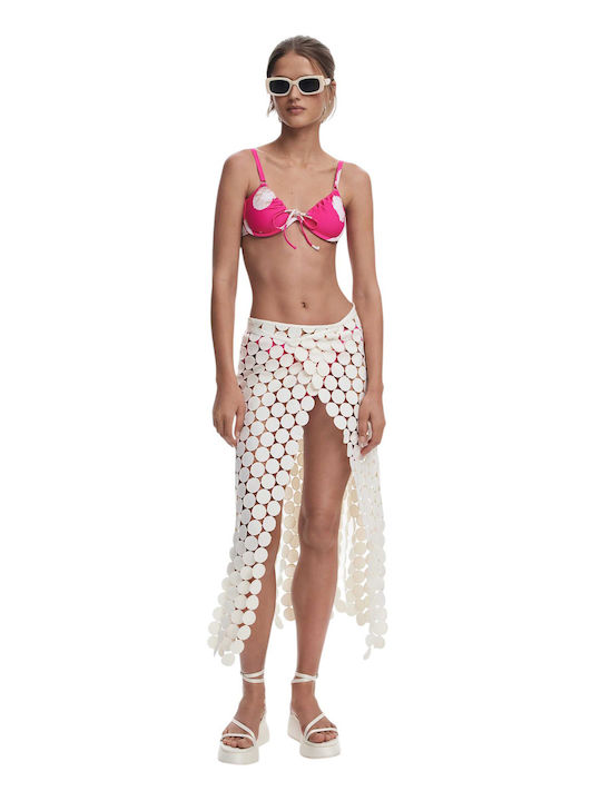 Desigual Feminin Echipat de Plajă White