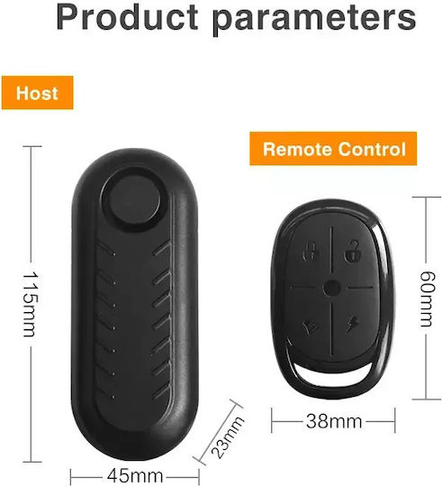 Fahrradschloss & Alarme System Fr Fahrrad Alarm Mit Fernbedienung  Anti-Diebstahl Sensor Vibrations | Skroutz Germany