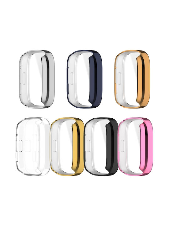 Калъф Силиконов Калъф със Стъкло в Розов цвят за Redmi Watch 3