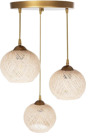GloboStar Illumio Hängelampe Gold 30x30x70cm GloboStar Illumio Hängelampe Gold 30x30x70cm