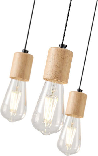 Eurolamp Edison Висящо Тавани Осветително Тяло Черно За 6 Лампи E27 65x65x118см