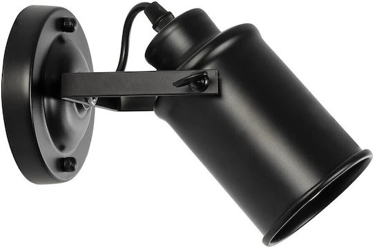 GloboStar Jake Black Classic Lamp Wall with Socket E27 Black 21x15x16cm