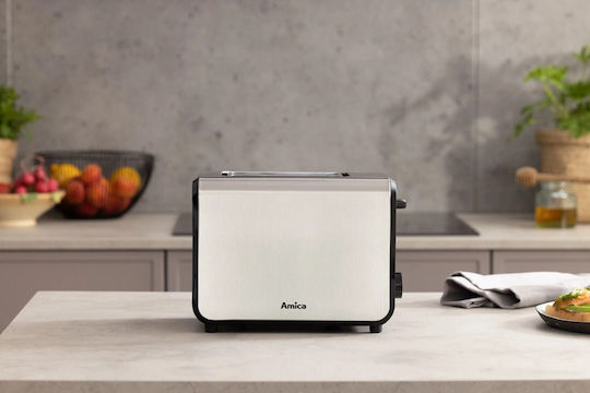 Amica Toaster 2 Slots 950W Inox