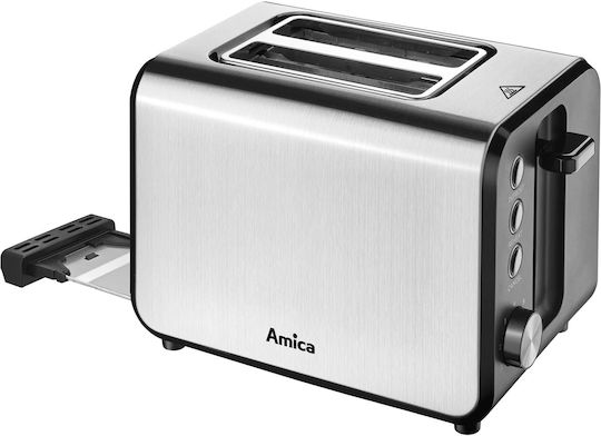 Amica Toaster 2 Slots 950W Inox