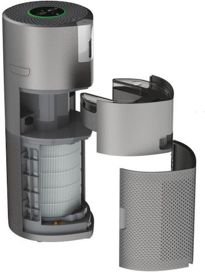 Hoover H-Purifier 700 Air Purifier 42W for Spaces 110m² Titanium