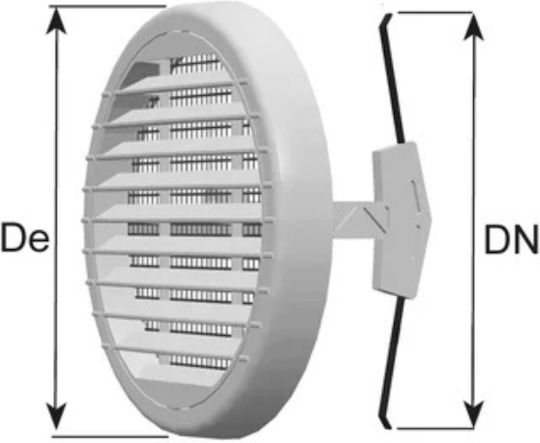 Vent Louver Round with Screen