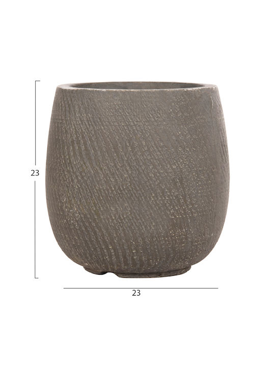 HomeMarkt Set 4 Pots Metal Grey-green