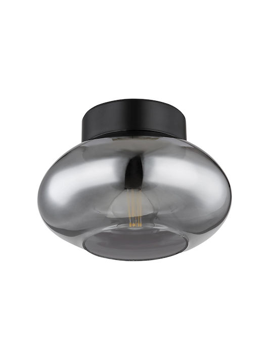 Globo Lighting Deckenleuchte 18cm Schwarz mit Fassung E27