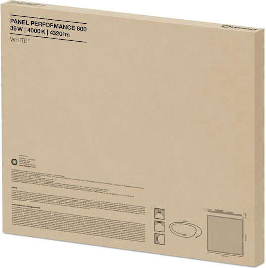 Ledvance Panou LED Pătrat 36W Cu Lumină Alb Natural 4000K
