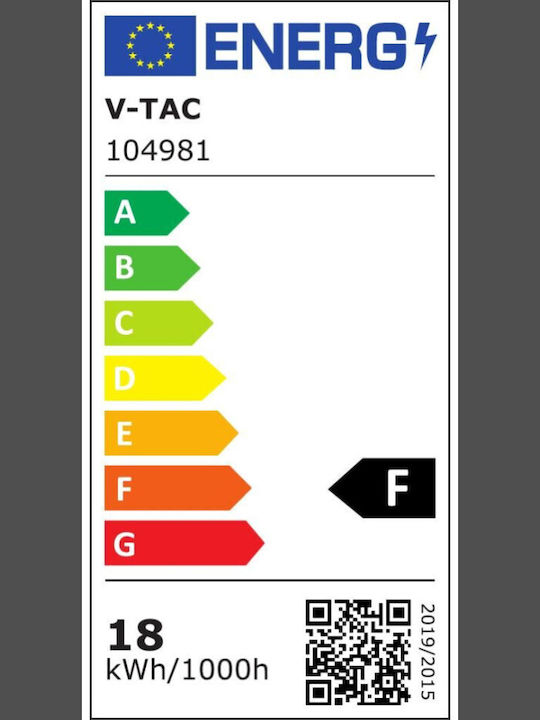 V-TAC Pătrat Panou LED Putere 18W cu Alb Cald Lumini