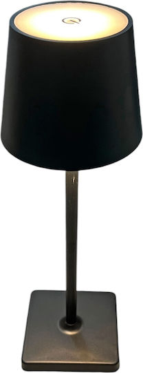 Chios Hellas Plastic Table Lamp LED with Black Shade and Base