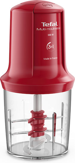 Tefal Multi Chopper 500W with 500ml Bowl Red