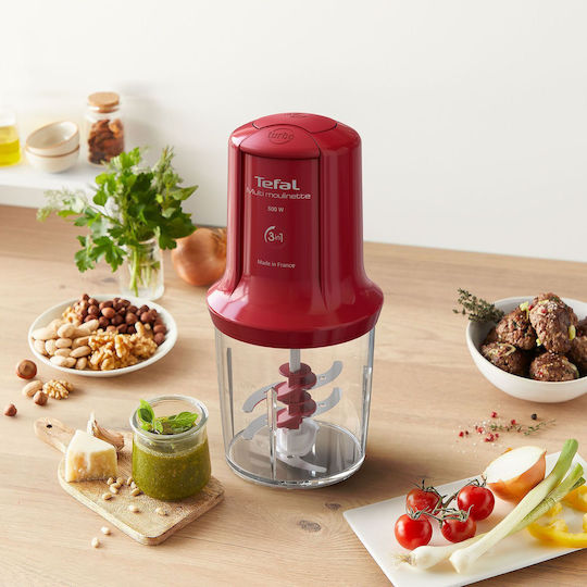 Tefal Multi Chopper 500W with 500ml Bowl Red