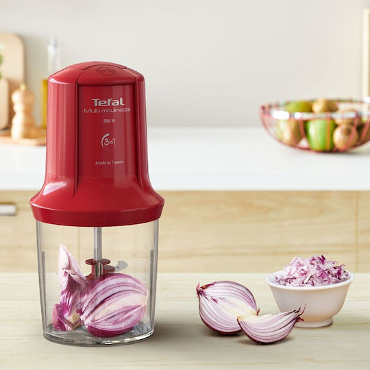 Tefal Multi Chopper 500W with 500ml Bowl Red