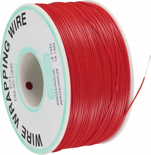 Kynar-Draht Typ AWG 0,25 mm Rot 200 m