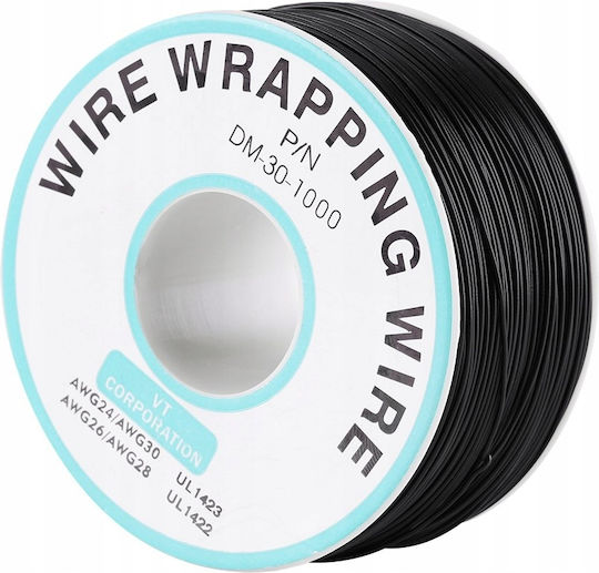 Καλώδιο Τύπου Kynar Awg 0.25mm Μαύρο 200m