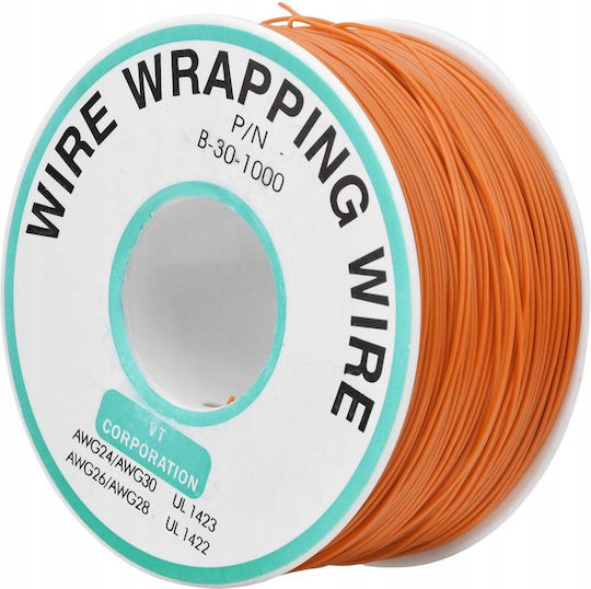 Καλώδιο Τύπου Kynar Awg 0.25mm Πορτοκαλί 200m