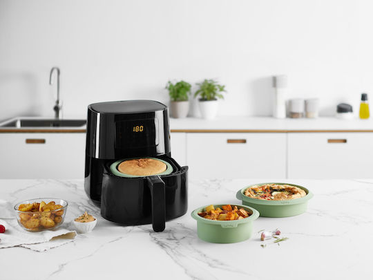Lekue Кръгла Силиконова Форма 15cm Зелена За Air Fryer